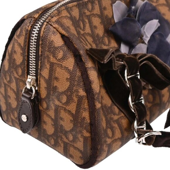 Christian Dior Brown PVC Trotter Romantic Handbag - Picture 4 of 10